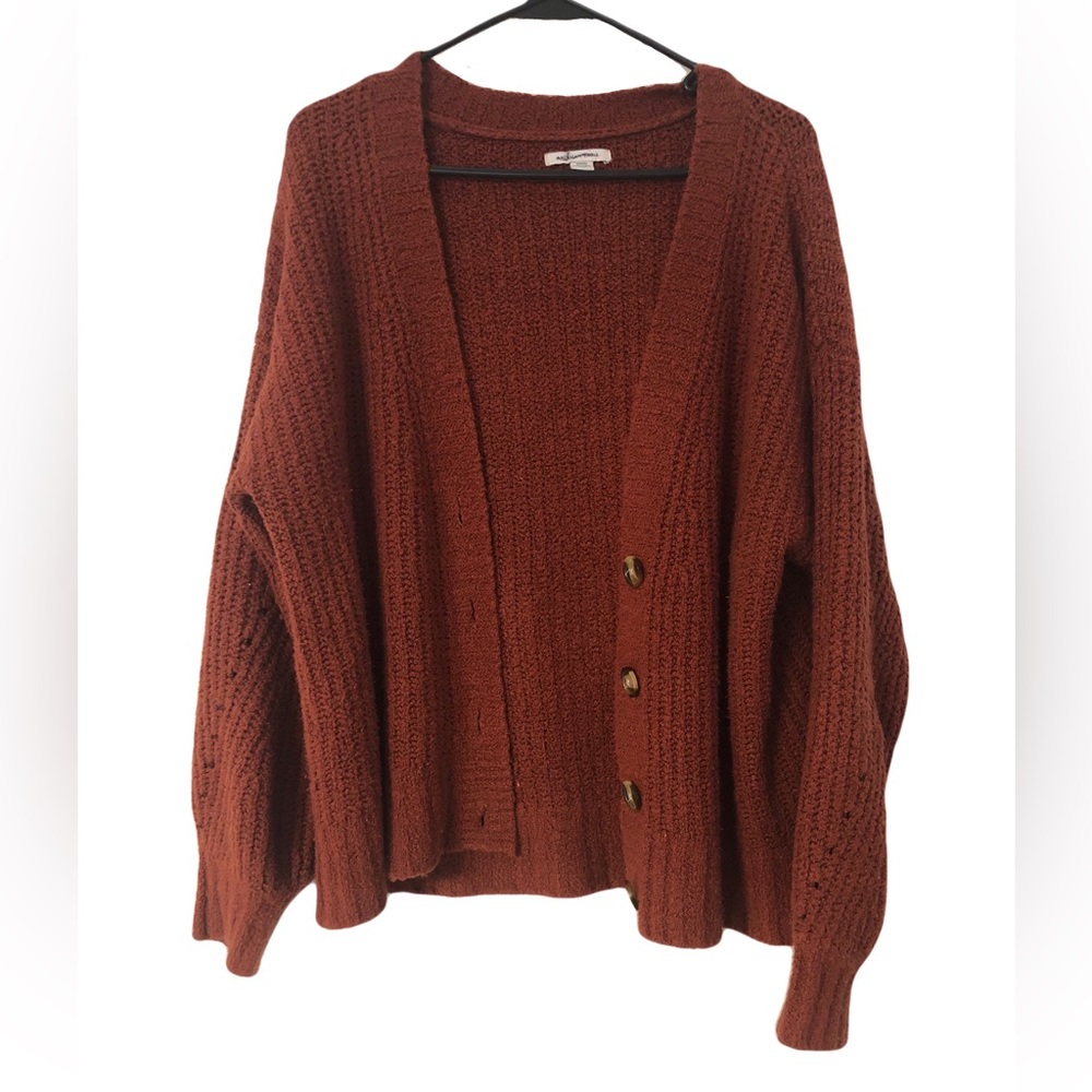 American Eagle Burnt Orange Cardigan Size Medium